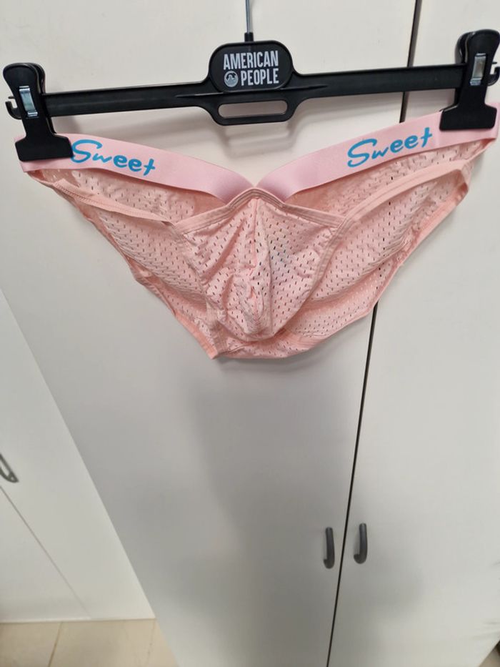 Slip Sexy Taille Basse Respirant Rose - photo numéro 3