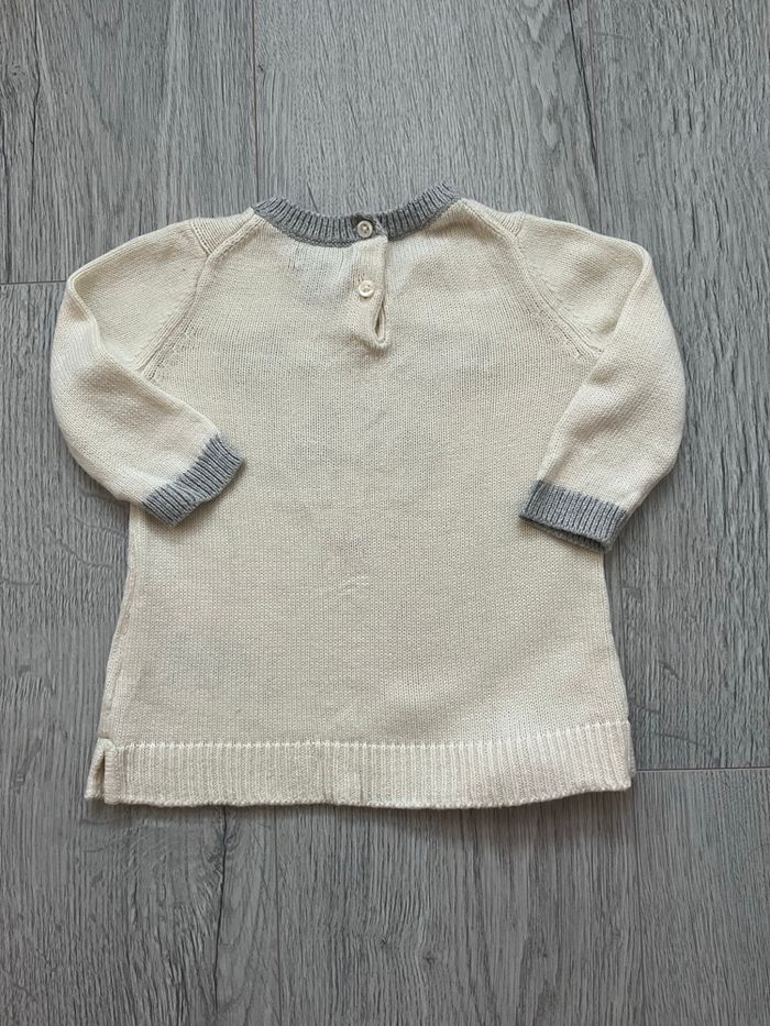 Pull bébé beige Baby Gap – 0/3 mois - photo numéro 2