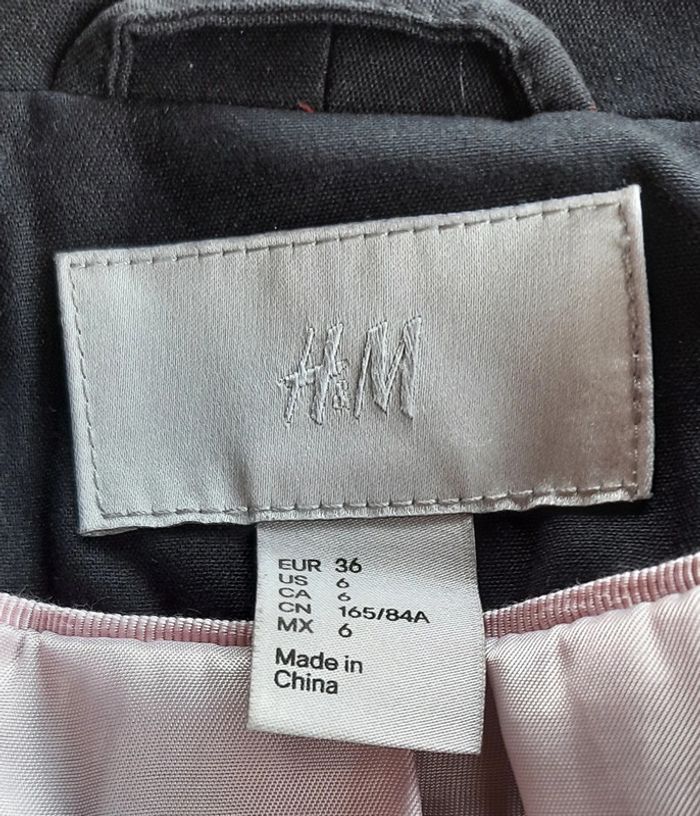 Blazer noir H&M, 36 - photo numéro 3