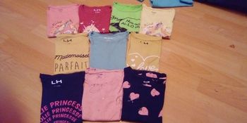 lot t shirts manches courtes 4 ans fille