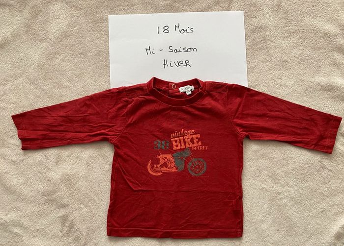 Lot 4 T-shirts manches longues 18 mois - Grain de blé & autre - TBE - photo numéro 9