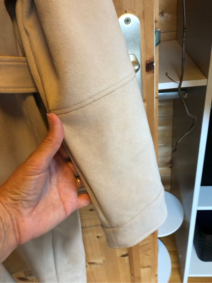 Manteau long velours beige - photo numéro 4