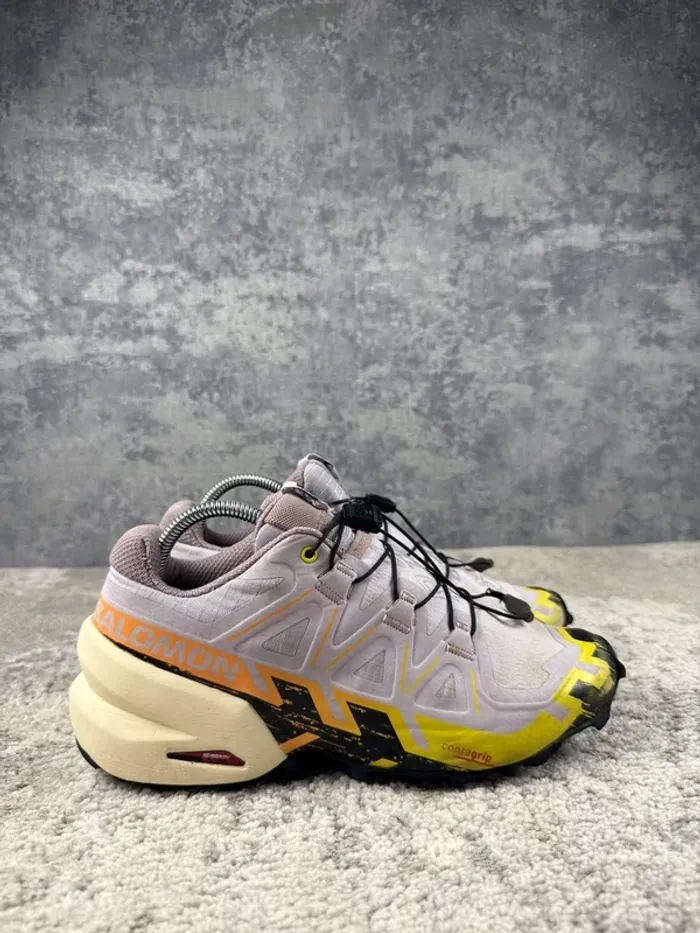 Salomon SpeedCross 6 - Purple & Yellow & Orange - photo numéro 3