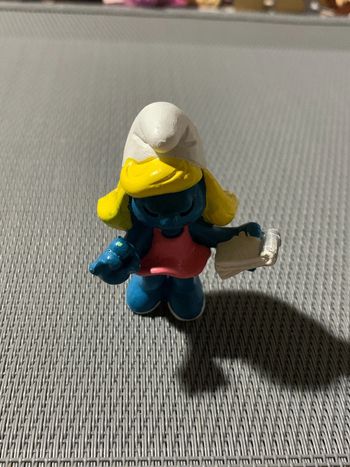 Figurine Schtroumpfette secrétaire Vintage