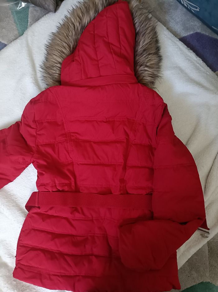 Parka à capuche rouge Morgan T36 - photo numéro 5