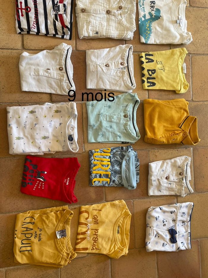 👶 lot tee short bébé - Taille 9 mois - bon état 👶 - photo numéro 3