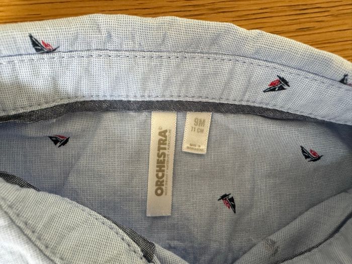 Ensemble short chemise Orchestra 9 mois bébé garçon très bon état - photo numéro 3