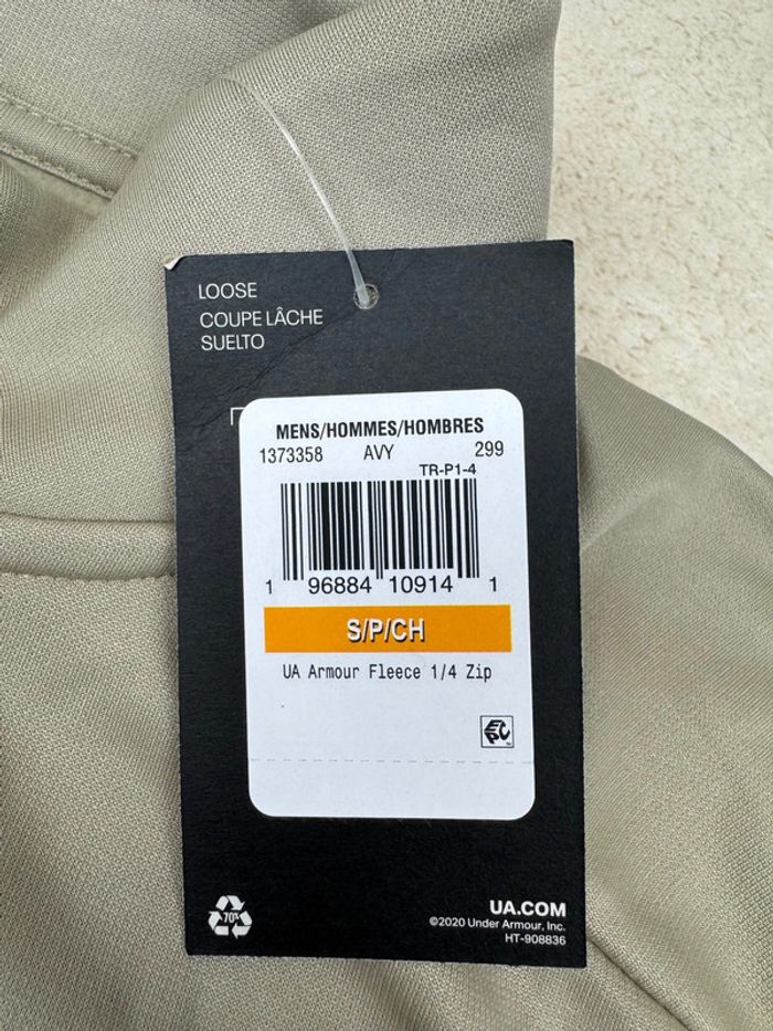 Sweat Fleece 1/4 Zip Under Armour Neuf Taille S - photo numéro 7