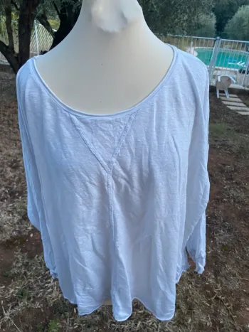 Top ample en lin Banditas. Taille unique