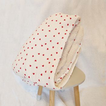 Couverture Mouton Sherpa Gaze de coton Personnalisable Plaid