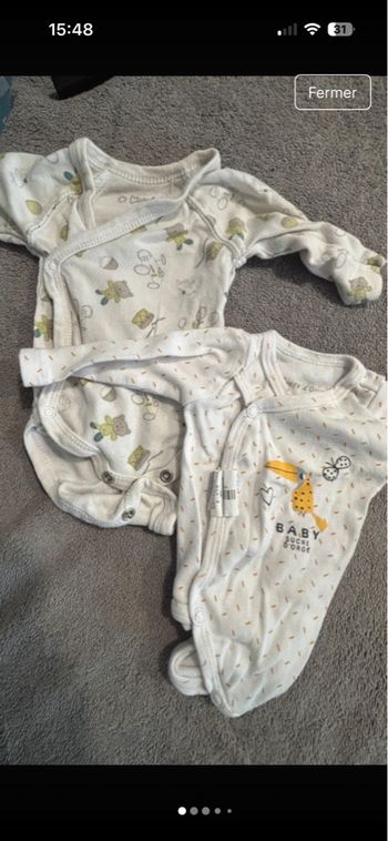 Lot de 2 bodies naissance