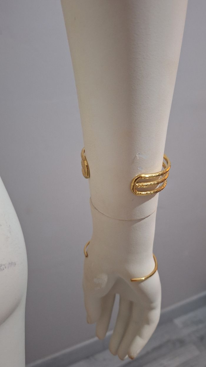 Lot de 2 bracelets inoxydable diamètre 54-56mm neuf - photo numéro 3