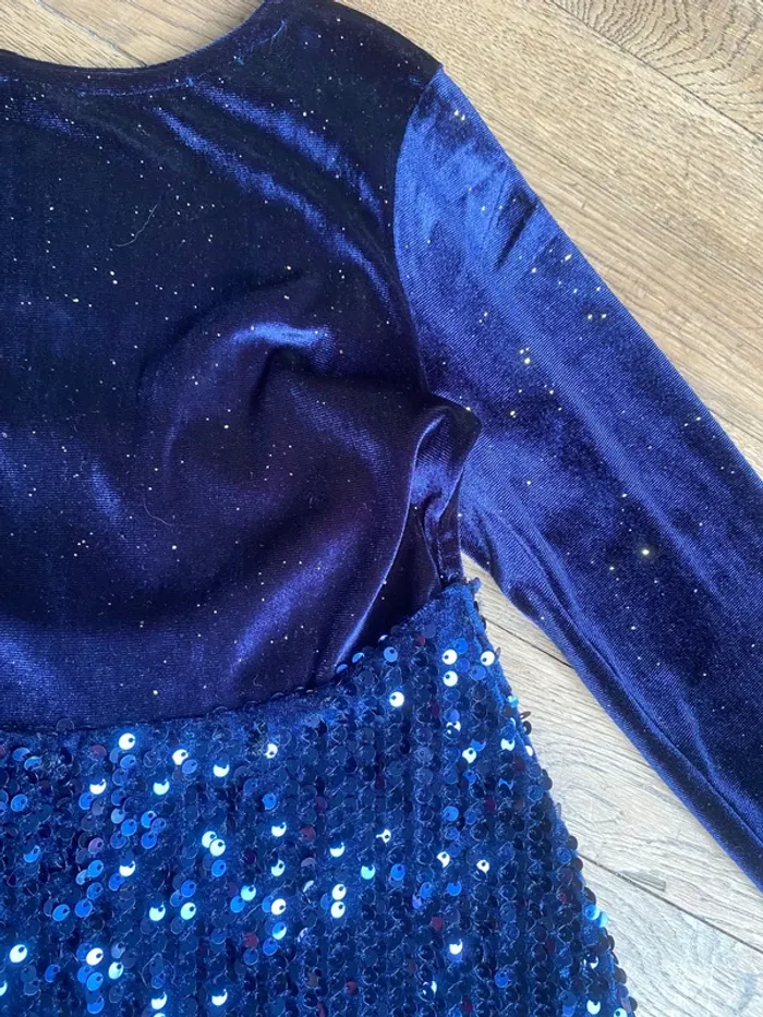 Robe de soirée paillettes marine - photo numéro 3