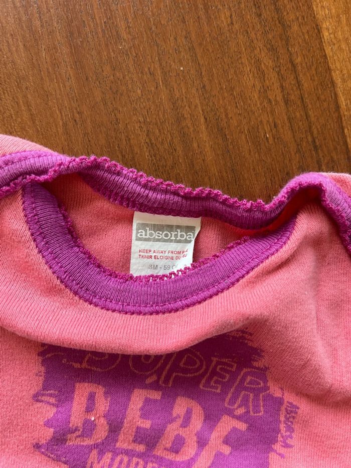 Lot de 3 bodies Absorba taille 3 mois très bon état - photo numéro 4