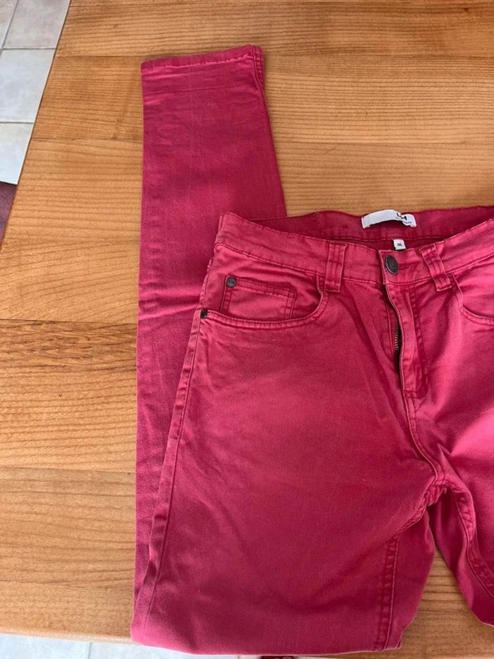 Jeans rouge La Halle - photo numéro 3