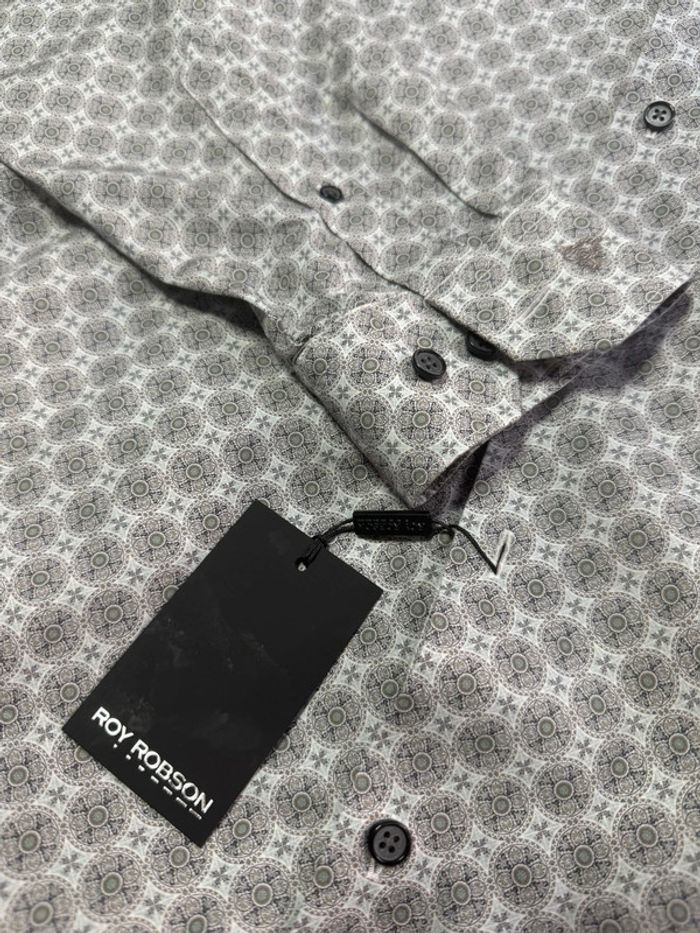 Roy Robson - Chemise à motifs, Grise, taille XL - photo numéro 6
