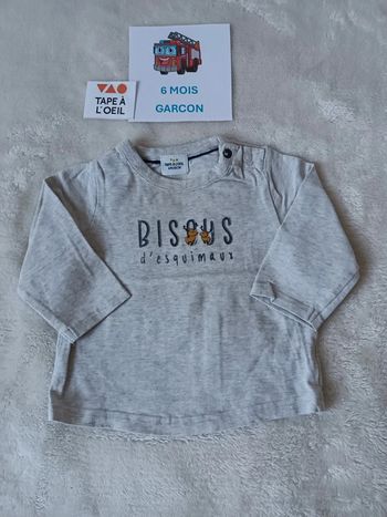 Tshirt 6 mois tape a l oeil