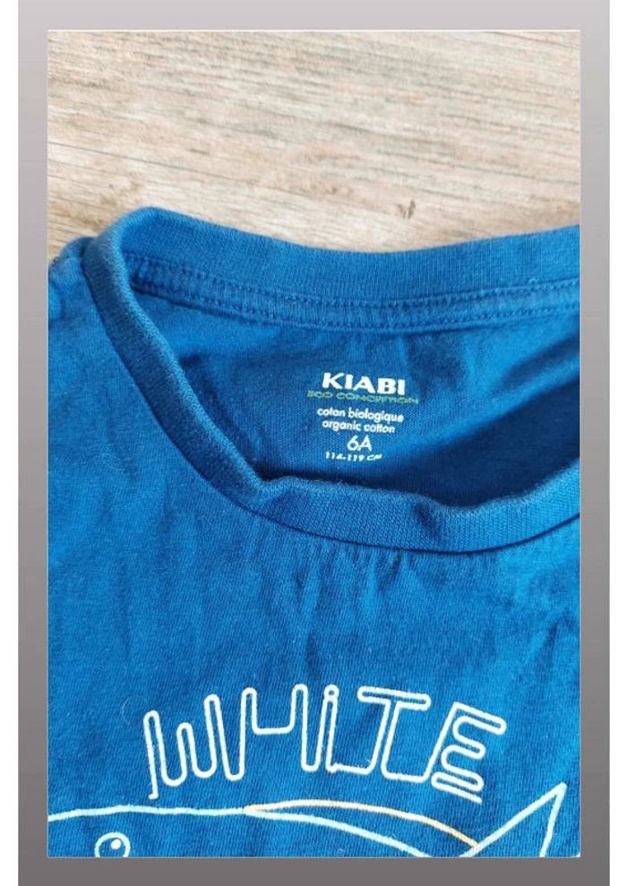 Tee shirt bleu requin kiabi 6 ans - photo numéro 2