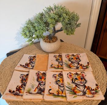 Lingettes tigre orange 