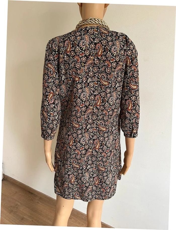 Robe imprimée avec manches 3/4 Cache Cache taille S TBE - photo numéro 7