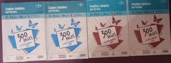 Lot copies doubles et simples