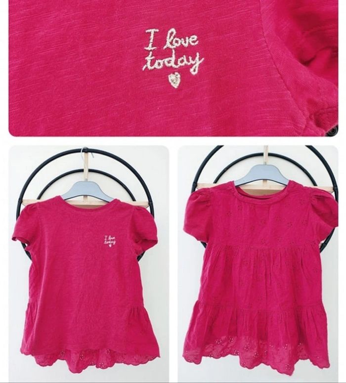 8 ans teeshirt été Tape à l'oeil couleur framboise