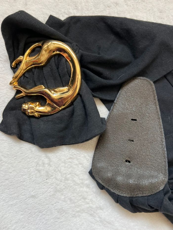 Ceinture de taille panthère vintage kitsch 80s - Taille 80cm - photo numéro 9