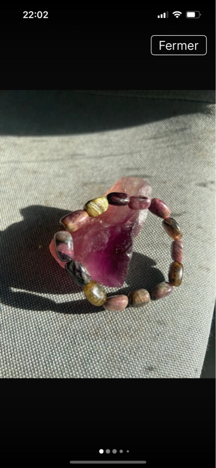 Bracelet Toumaline en pierre naturelle - photo numéro 5