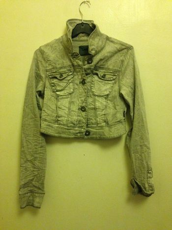Veste en jean grise