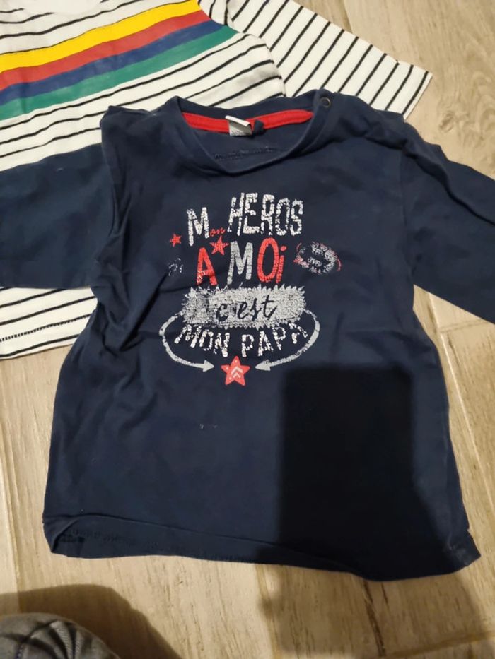 Lot de 7 t-shirt manches longues 6 mois - photo numéro 8