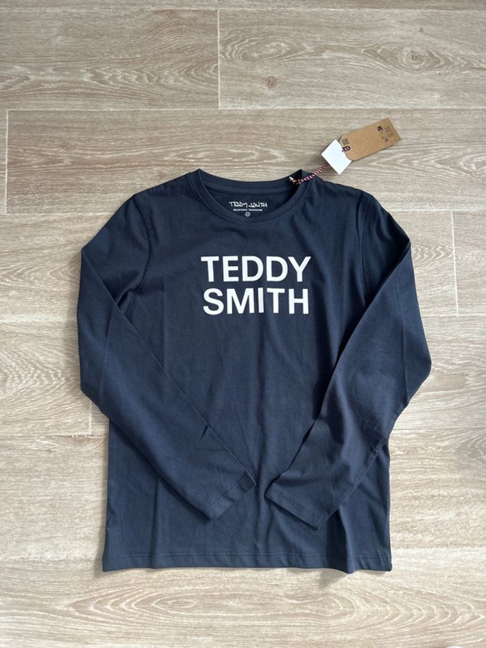 T-shirt à manches longues bleu marine Teddy Smith 12ans