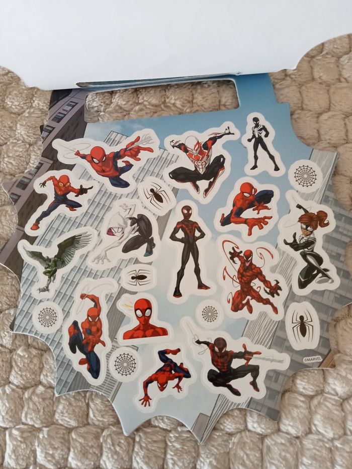 Carnet de 6 fiches stickers spiderman - photo numéro 5