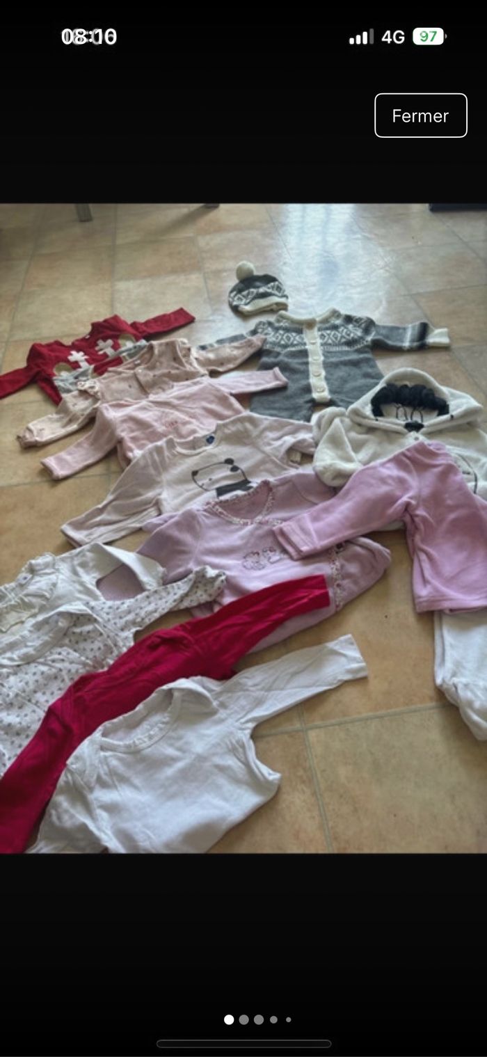 Lot 6 mois fille pyjamas vertbaudet