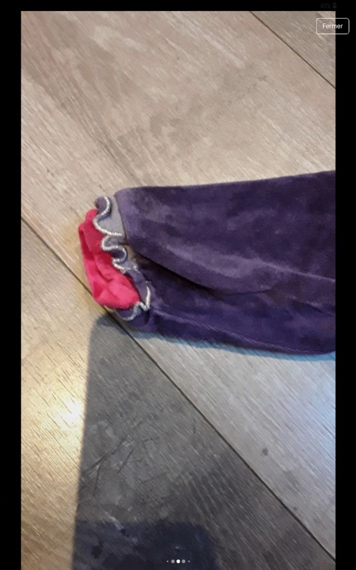 Grenouillere rouge et violet - photo numéro 5