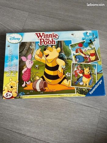 lot 3 puzzles Winnie l'ourson