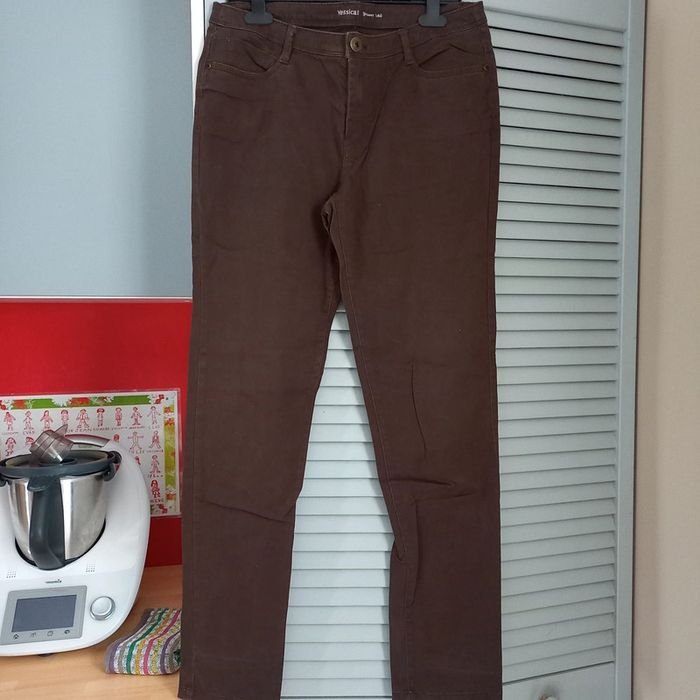 Pantalon skinny marron