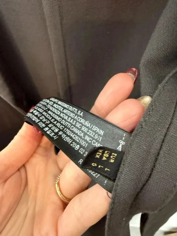 Veste Blazer Massimo Dutti femme gris taille L - photo numéro 4