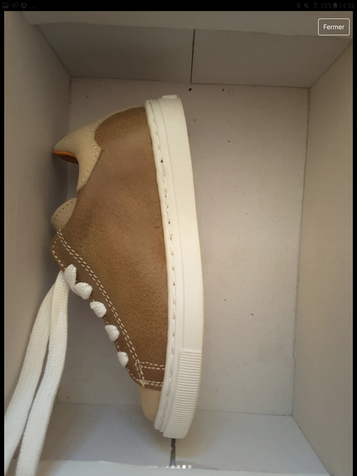 Paire de chaussures marron et beige 26 - photo numéro 5