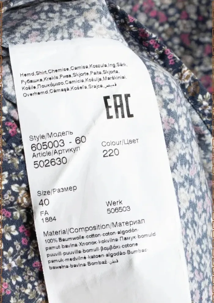 Chemise Karl Lagerfeld à imprimé floral – Taille 40 - photo numéro 8