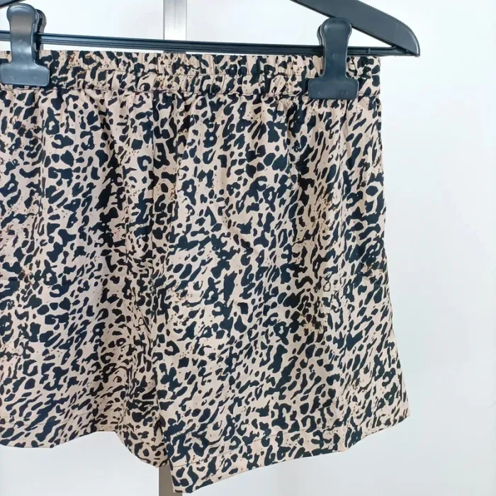 Short fluide imprimé léopard beige noir taille 42 - Tissia A1033 - photo numéro 5