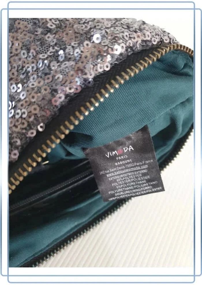 Pochette vimoda argenté, très bon état - photo numéro 5