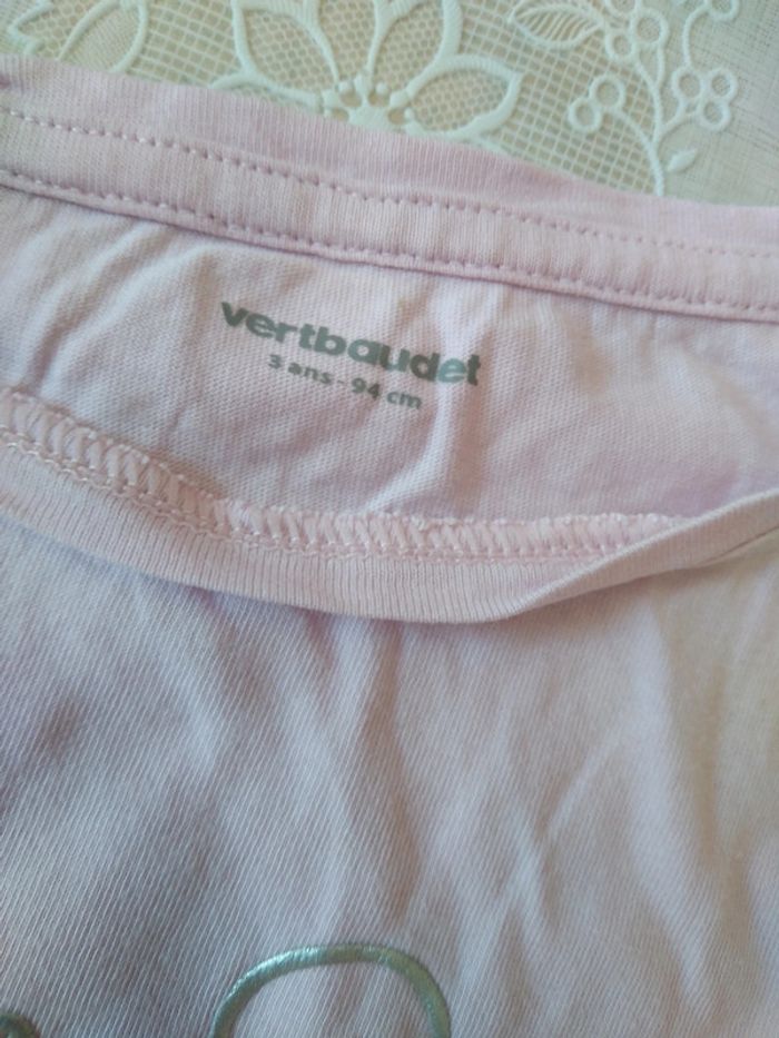 Tee-shirt rose clair Shine Bright 3 ans - photo numéro 4