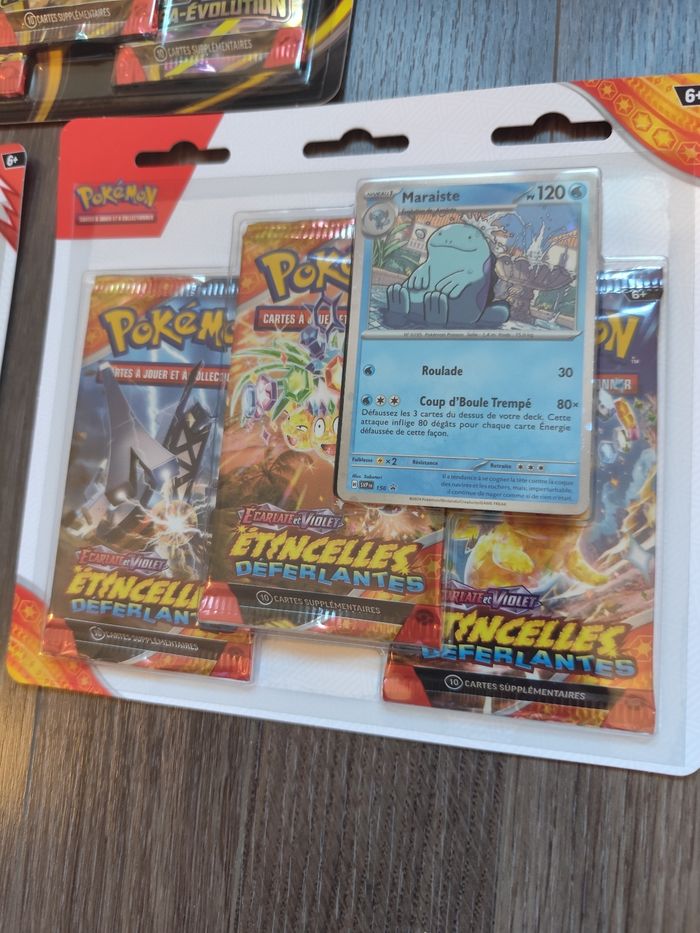 Lot Tripacks cartes Pokémon Étincelles déferlantes Rivalités destinées Mega évolution boosters - photo numéro 3