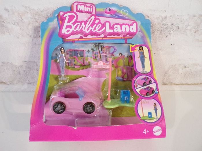 Coffret Mini Barbie Land - Voiture décapotable cabriolet (J6)