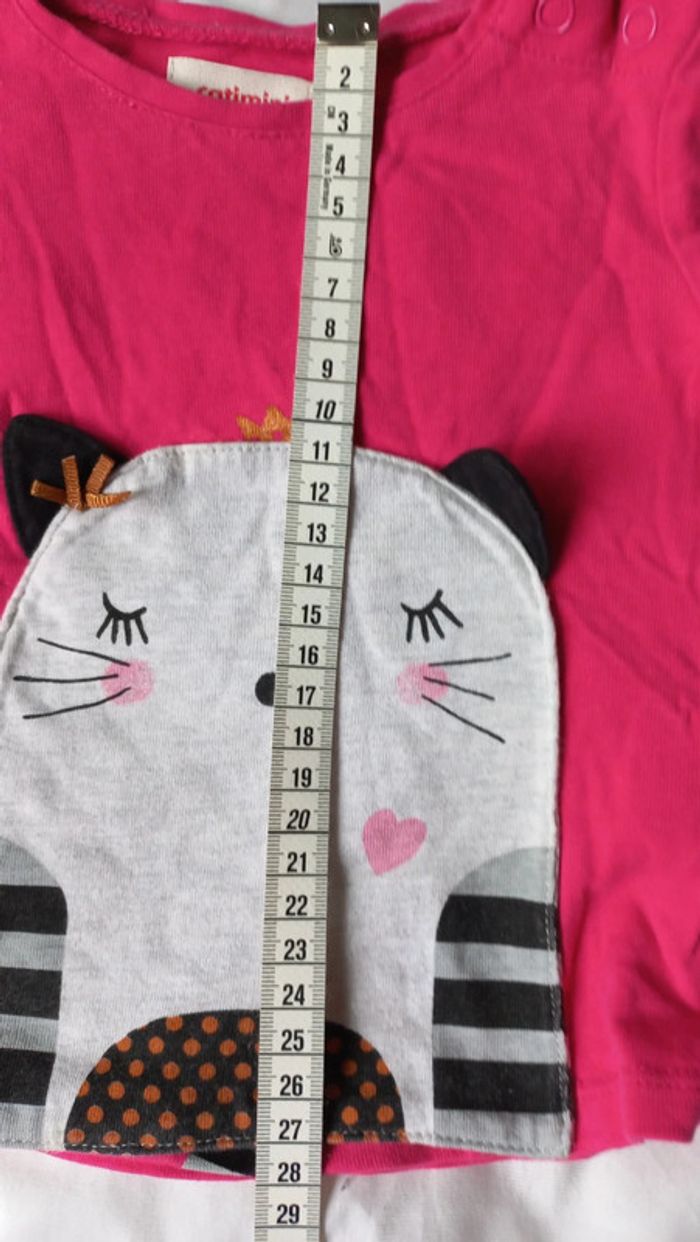 T-shirt catimini rose chat - photo numéro 5