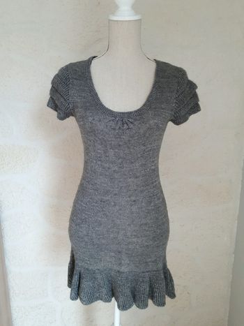 Robe pull camaïeu grise