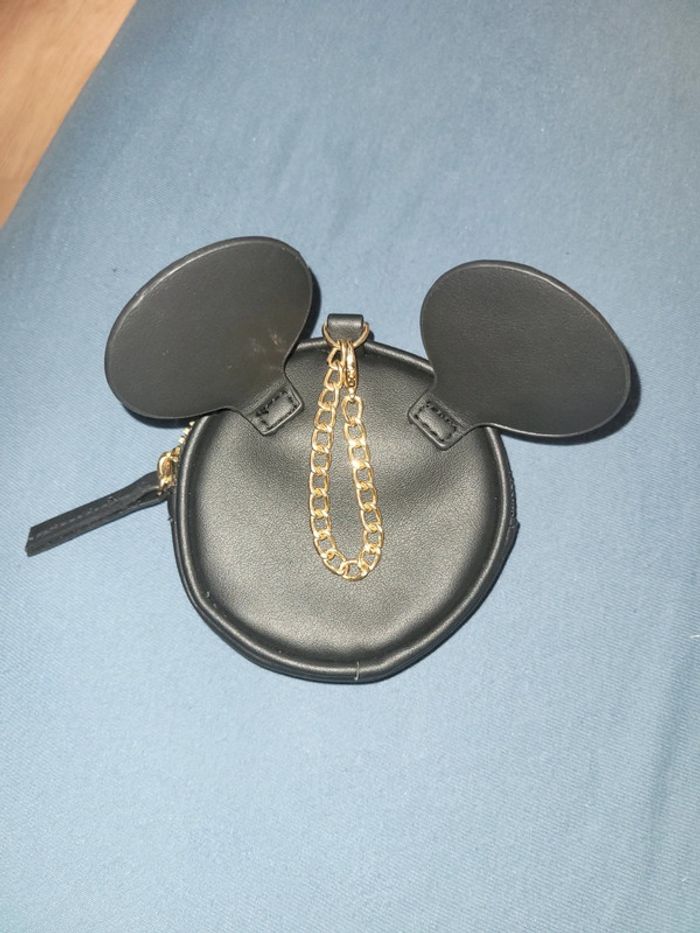 Porte monnaie tête de mickey noir - photo numéro 2