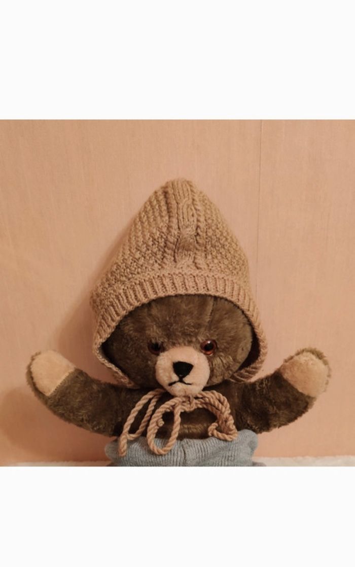 Bonnet Tricoté Main Vintage 70s/80s T. 40cm 🇨🇵 Fabriqué en France