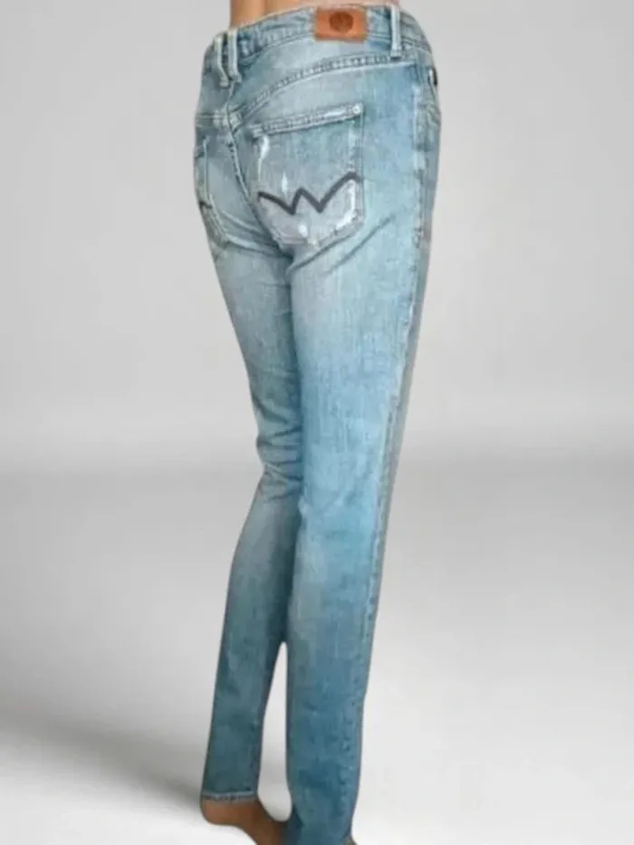 Jeans Le Temps Des Cerises 300/16 slim Pegg destroy bleu N°5 taille intermediaire stretch - photo numéro 3