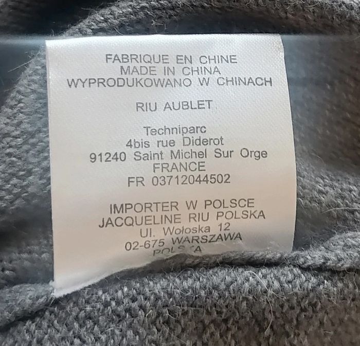Robe pull à ceinture gris angora Taille L Riu - photo numéro 8